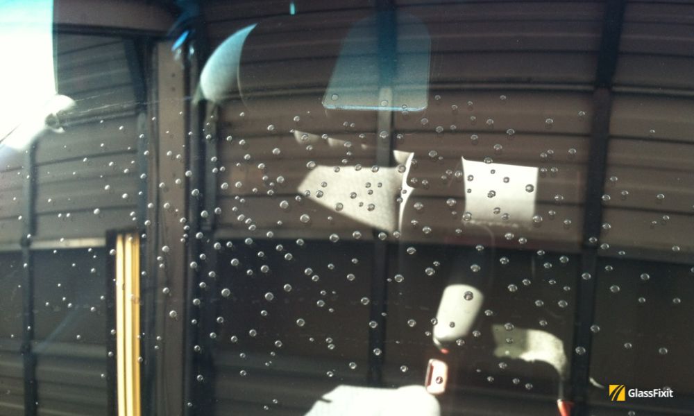 Bubbles in windshield